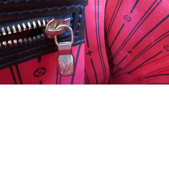 LOUIS VUITTON Brown Damier Leather Neverfull MM Tote Bag - Picture 5 of 5